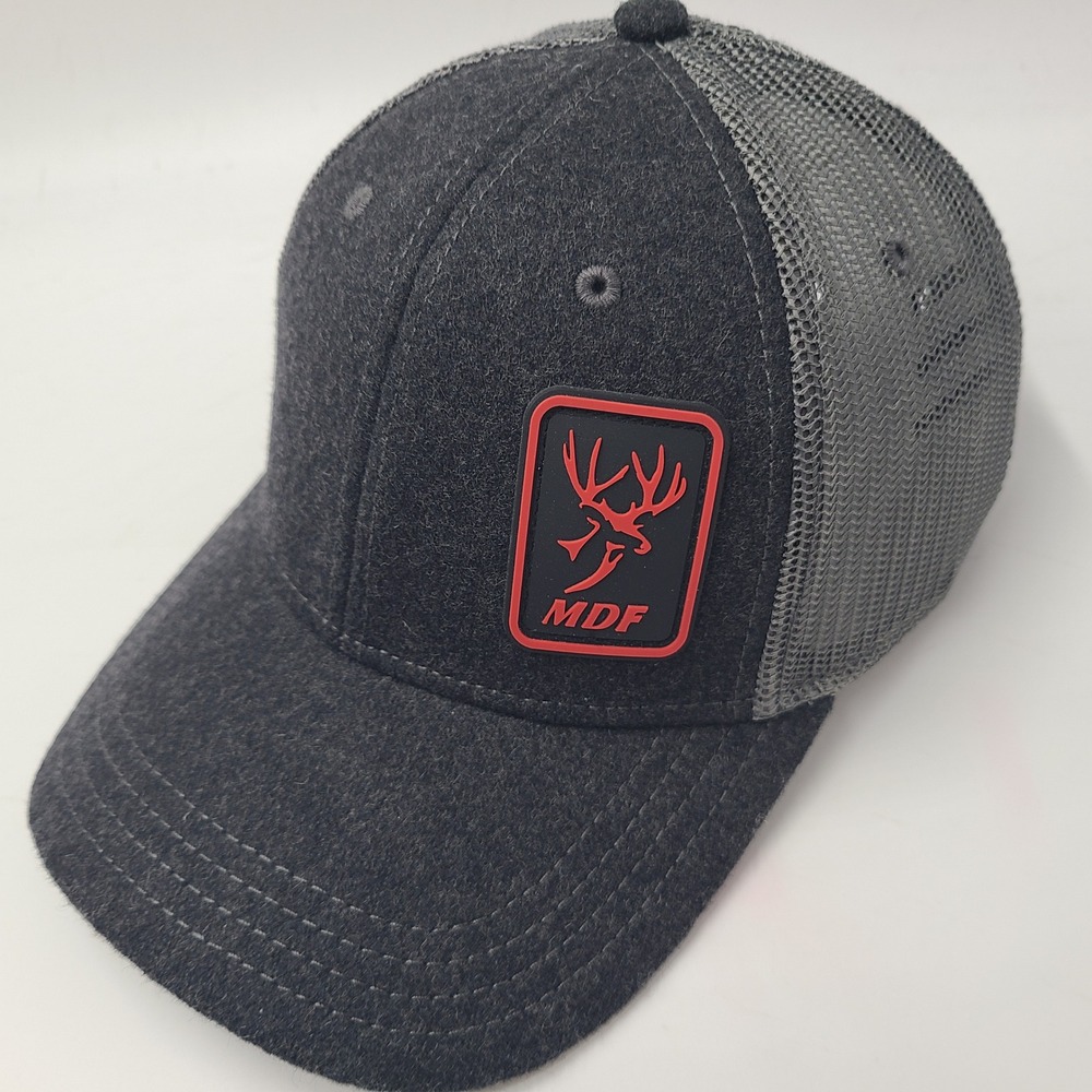 Mule Deer Foundation Hat Snapback Trucker Mesh Gray Red Hunting Outdoors MDF Men